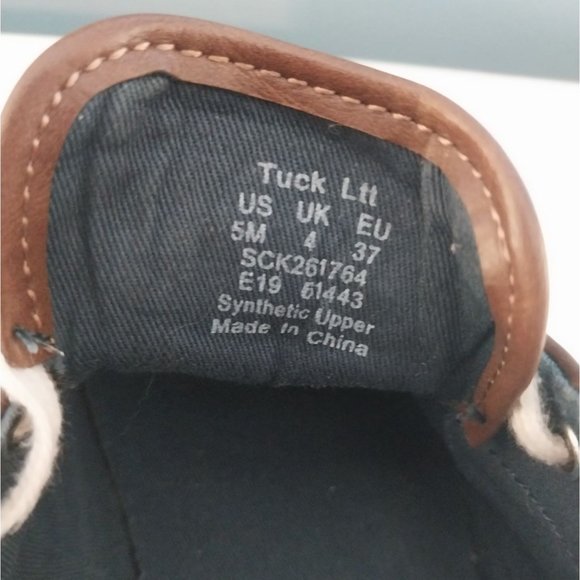 Sperry Boys Memory Foam Lace Up Brown Tuck ltt Leather Casual Sneaker Sz 5M - Picture 9 of 14